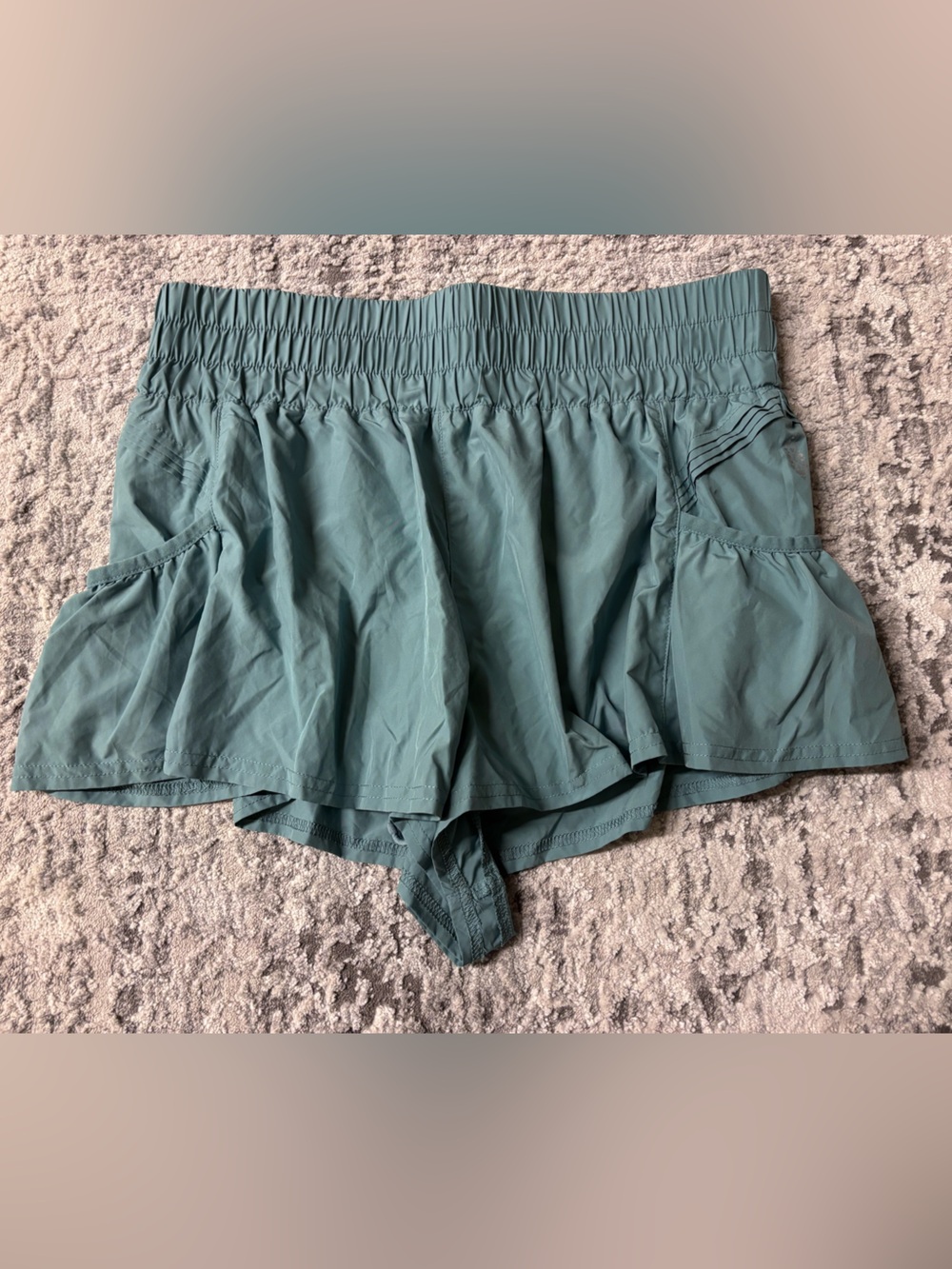 FP Movement by Free People Teal Get Your Flirt On Shorts Size M
